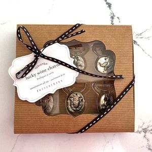Pottery Barn Lucky Wine Charms S/6